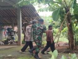 Babinsa Nogosari Turut Pengamanan Dan Pengawalan Pasien ODGJ