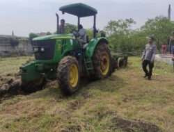 Wujudkan Ketahanan Pangan Polresta Sidoarjo Buka Lahan Tidur Jadi Produktif