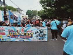 Kepedulian Babinsa Kemlayan, Amankan Gerak Jalan Sehat