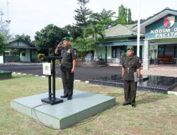 Dalam Rangka Hari Juang TNI AD, Kodim 0801/Pacitan Gelar Upacara