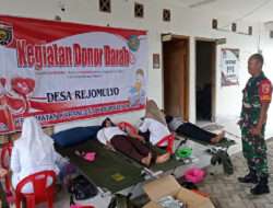 Peduli Sesama, Babinsa 0805/05 Karangjati Ikuti Kegiatan Donor Darah
