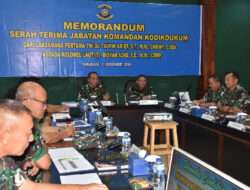 Jelang Sertijab, Komandan Kodikdukum Kodiklatal Laksanakan Memorandum