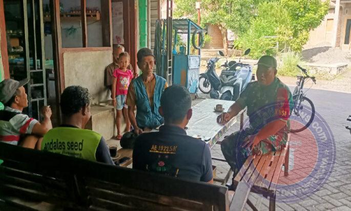 Warung Kopi, Tempat Sarana Komsos Bagi Babinsa Koramil Gerih Untuk Lebih Dekat dengan Warganya