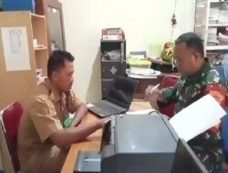 Pengumpulan Data Teritorial, Babinsa Koramil Karanganyar Sambangi Kantor Desa