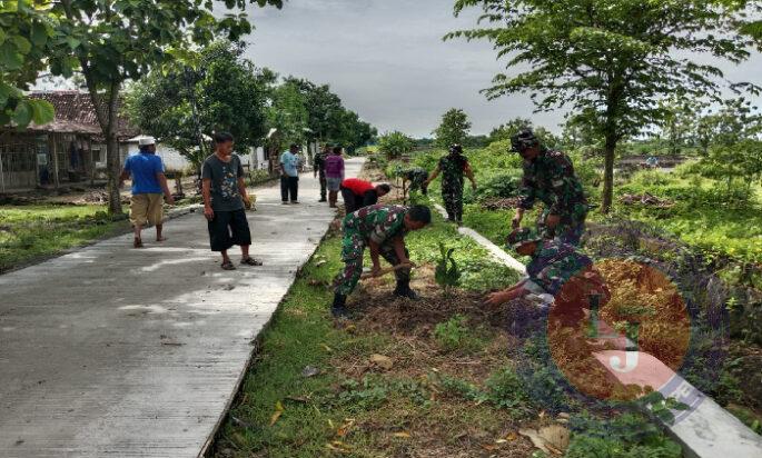 Babinsa Tanam Pohon Mangga dan Nangka, Cegah Erosi dan Tingkatkan Ketahanan Pangan