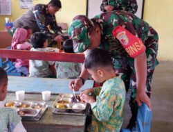 Launching Perdana, SPPG Kodim Pacitan Disambut Siswa-Siswi dengan Antusias