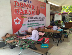 Babinsa Sawit Turut Mendukung Kegiatan Donor Darah Anggota Difabel