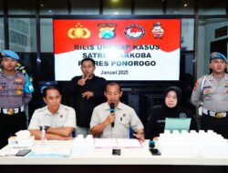 Polres Ponorogo Berhasil Amankan Puluhan Ribu Pil Double L dari Tiga Tersangka Pengedar