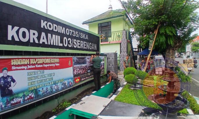 Pangkalan Jadi Berseri, Anggota Koramil 03/Serengan Pembenahan, Perawatan dan Pembersihan