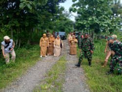 Danramil Simo Tinjau Lokasi dan Verifikasi Sasaran TMMD Bersama Dispermasdes Boyolali