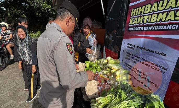 Harkamtibmas Polresta Banyuwangi Sambang Warga Gelorakan Mayur Kamtibmas