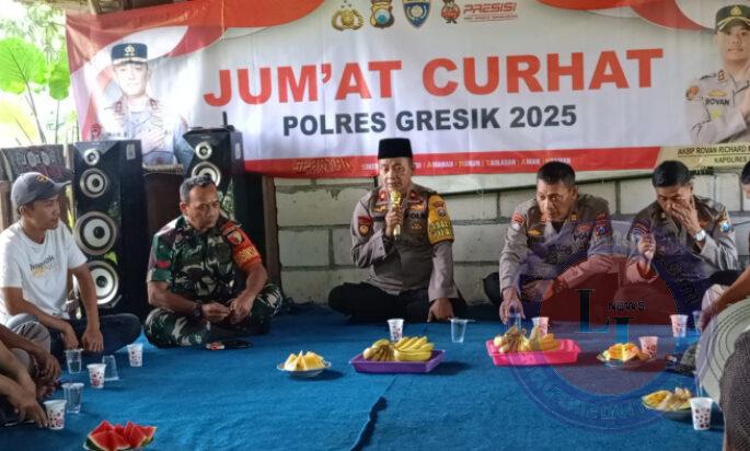 Polres Gresik Hadir Tindaklanjuti Aspirasi Masyarakat Driyorejo melalui Jumat Curhat