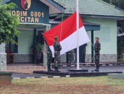 Tumbuhkan Jiwa Patriotisme, Kodim 0801/Pacitan Gelar Upacara Hari Senin bersama Murid TK Kartika