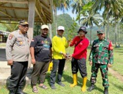 Aksi Bersama! TNI-Polri dan Pemerintah Kecamatan Munjungan Selamatkan Pantai Kebo dari Abrasi