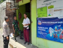 Babinsa Jagalan Lakukan Pengecekan dan Pengawasan Operasi Pendistribusian Gas LPG 3 Kg