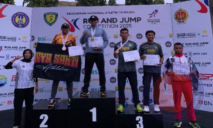 Personel Polres Lamongan Raih Dua Medali Kejurnas UNY Open Run and Jump Competition