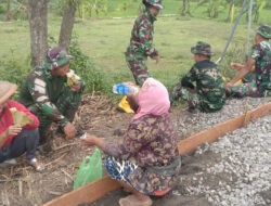 Senyum, Pisang Rebus, Dan Kopi Temani Satgas TMMD Reg ke 123 Kodim Boyolali