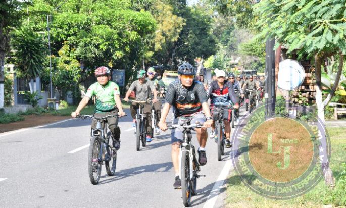 Terus Bugar, Dandim Ponorogo Pimpin Anggota Olahraga Gowes