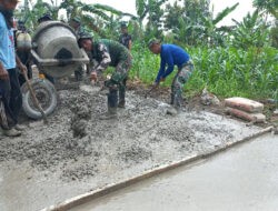 Betonisasi Jalan TMMD Hubungkan Boyolali dan Kabupaten Semarang
