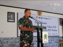 Kodim 0801/Pacitan Gelar Sosialisasi Serapan Gabah dan Beras Tahun 2025