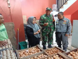 Antisipasi Lonjakan Harga Bahan Pokok, Babinsa Tipes Sidak Gudang Telur Ayam