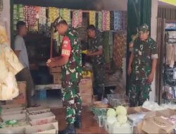 Babinsa Desa Poleng Bergerak Cepat Cegah Lonjakan Harga Sembako
