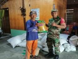 Babinsa Koramil Mantingan Dampingi Dinas Pertanian Dalam Penyerahan Bibit Padi