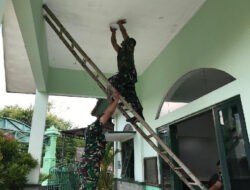 Danramil 04/Jebres Bersama Anggotanya Laksanakan Pemeliharaan dan Perawatan Pangkalan