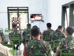 Kodim 0806/Trenggalek Gelar Nobar Wawancara Eksklusif Presiden RI Prabowo Subianto bersama Para Pemimpin Redaksi Nasional