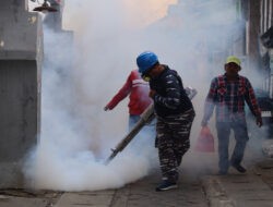 Antisipasi Demam Berdarah, Diskes Lantamal V Laksanakan Fogging