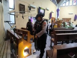 Polres Bojonegoro Sterilisasi Gereja Jelang Ibadah Jumat Agung dan Paskah 2025
