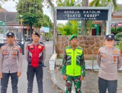 Babinsa Kelurahan Ketanggi Amankan Rangkaian Perayaan Paskah Th.2025