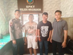Terjatuh dan Dihakimi Warga, Dua Pelaku curi Ponsel di Kios Seblak Pasinan di Amankan Polsek Wringinanom