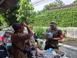 Implementasikan Wanwil, Babinsa Danukusuman Motivasi Pelaku UMKM Pedagang Alat Perabot Rumah Tangga