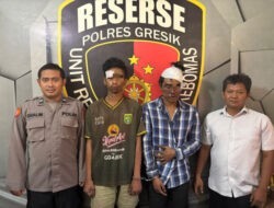 Aksi Curi Motor Kepergok dan Di Hajar Warga, Dua Pemuda Surabaya Diamankan Polsek Kebomas