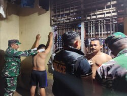 Rutan Rengat Geledah KamarHunian bersama personil Koramil 01/RGT