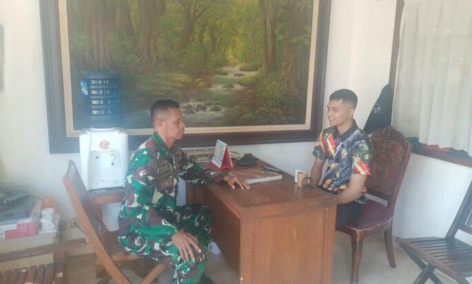Sambangi Sekurity Kikky, Babinsa Sumber Ajak Tingkatkan Keamanan dan Kewaspadaan