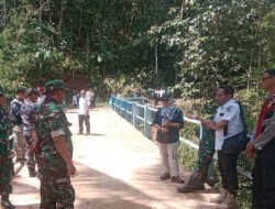 Tinjau Lokasi Pembangunan Jalan Desa Diwilayah Pacitan, Sinergi 3 Pilar Kian Menguat