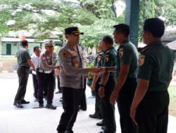 Kodim 0801/Pacitan Mendapat Kunjugan Dari Polres Pacitan, Perkuat Sinergitas TNI-Polri