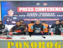 Operasi Pekat II Semeru 2025, Polres Ponorogo Amankan Tersangka Penganiayaan Bersajam