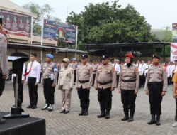 Kapolres Pelabuhan Tanjung Priok Pimpin Upacara Kenaikan Pangkat
