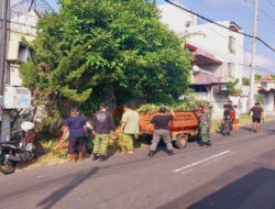 Peduli Kebersihan Lingkungan, Babinsa Tegalharjo Bersama Staf Kelurahan, Linmas dan Warga Laksanakan Kerja Bakti