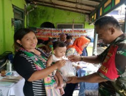 Peduli Kesehatan Warga, Babinsa Koramil 05/Pasar Kliwon Dampingi Posyandu di Wilayah Binaan