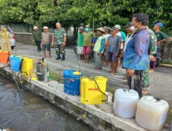 Babinsa Sawit Bersama Petani Desa Bendosari Lakukan Penyemprotan Hama