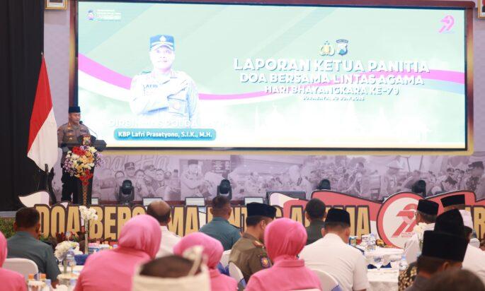 Polda Jatim Gelar Doa Bersama Lintas Agama Sambut Hari Bhayangkara ke – 79