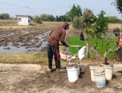 Babinsa Kodim Ponorogo Bantu Warga Buat Saluran Irigasi