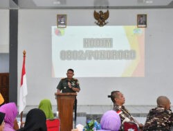 Kodim Ponorogo Gelar Komsos dengan KBT Tingkat Pusat TA 2025 Secara Virtual
