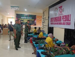 Sambut HUT Bhayangkara ke-79, Kodim 0735/Surakarta Ikuti Kegiatan Donor Darah
