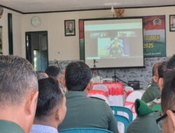 Personel Kodim 0801/Pacitan dan Persit Ikuti Binroh Dari Bintalad Secara Daring