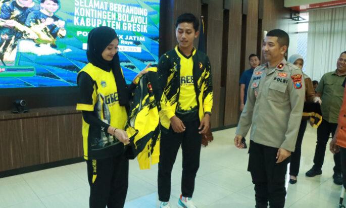 Polres Gresik Gelar Pelepasan Kontingen Voli Kabupaten Gresik bertanding di Porprov IX Jatim 2025, Kobarkan Semangat Juara
